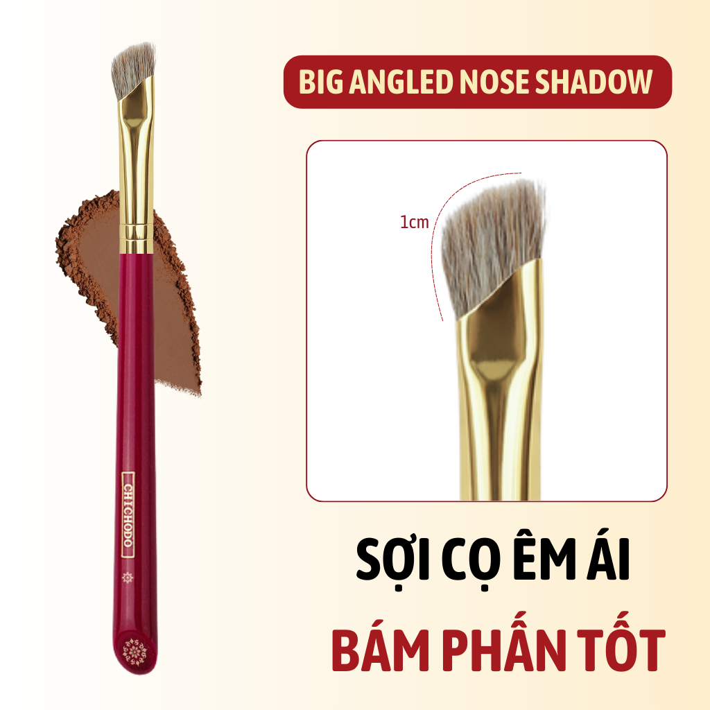 Cọ Khối Mũi Đầu Vát/Highlight Vùng Nhỏ CHICHODO Big Angled Nose Shadow C128